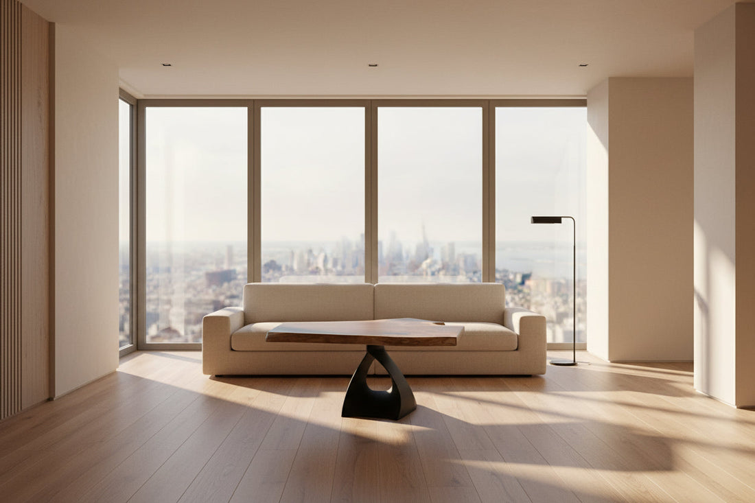 walnut coffee table by Jaeger Design llc.